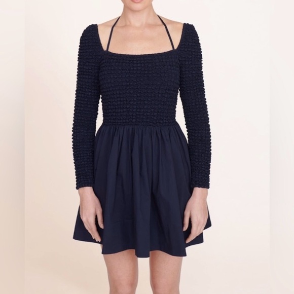 Staud Cassidy dress Size (4) Small navy blue (NWT) - Picture 3 of 7